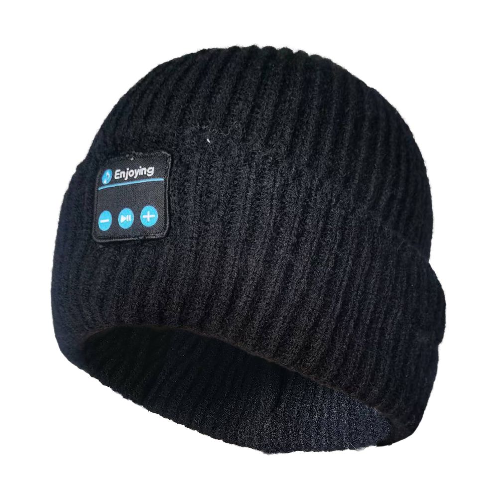 Bluetooth Beanie Hat hörlurar Svart