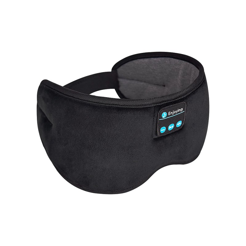 Bomullssvart centrerad Bluetooth-ögonmask