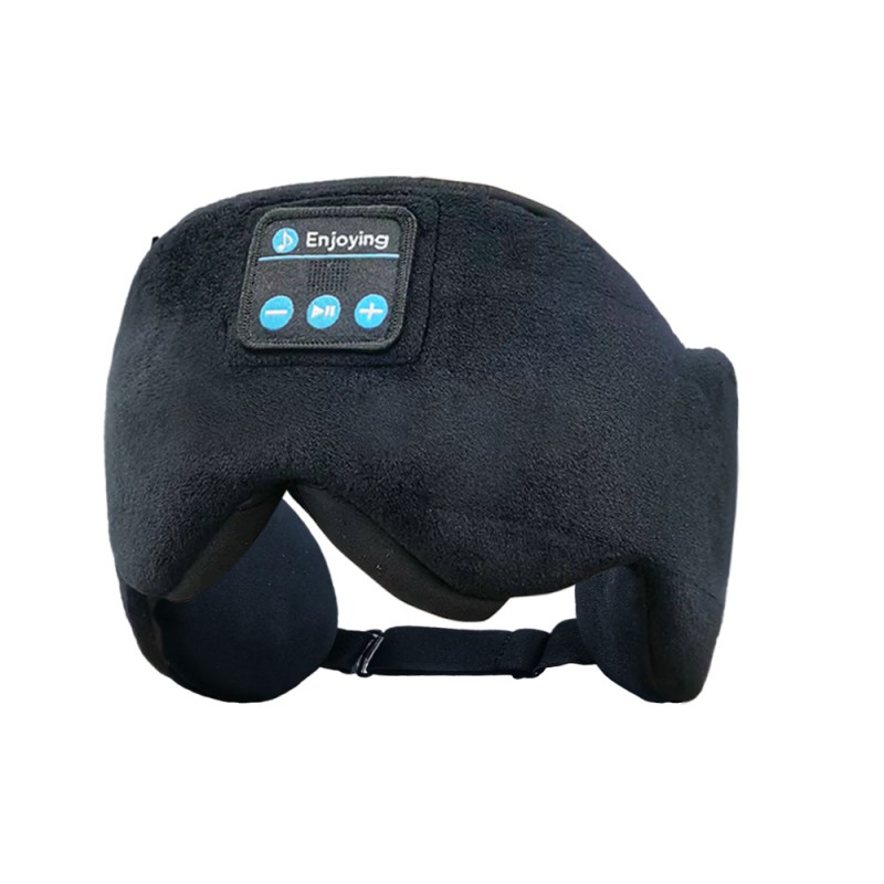 Bomullssvart indragbar Bluetooth-ögonmask