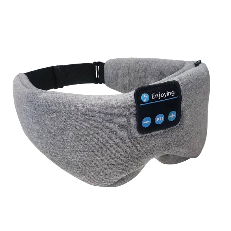 Bomull Bluetooth Sömnögonmask Hörlurar Mini Grå