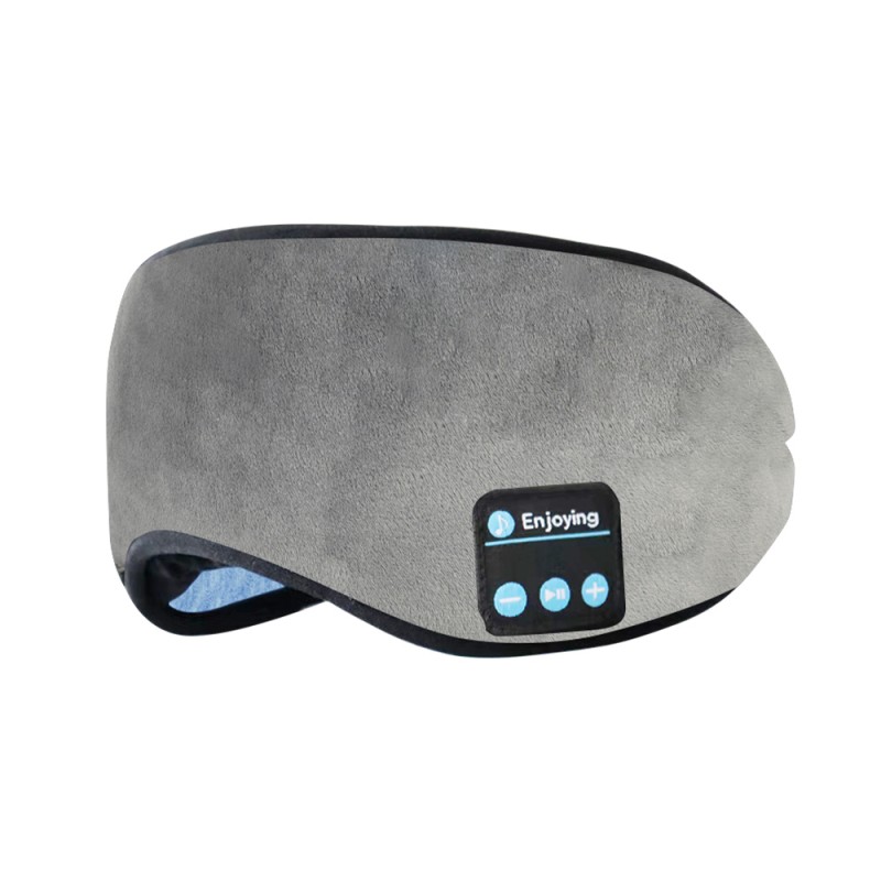Bomull Bluetooth Sleep Eye Mask Sömnhörlurar Grå