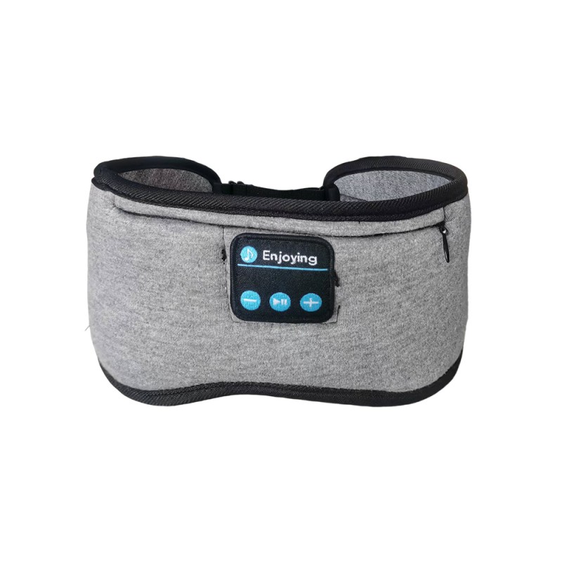 Bomullsgrå dragkedja Bluetooth Eye Mask