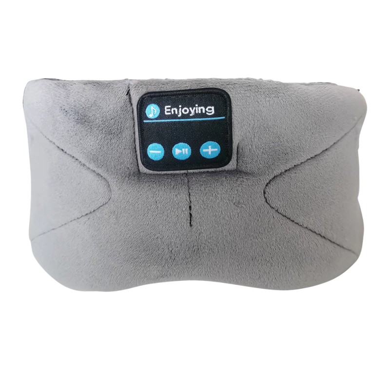 Pannband Bluetooth Sleep Eye Mask Sovhörlurar Grå
