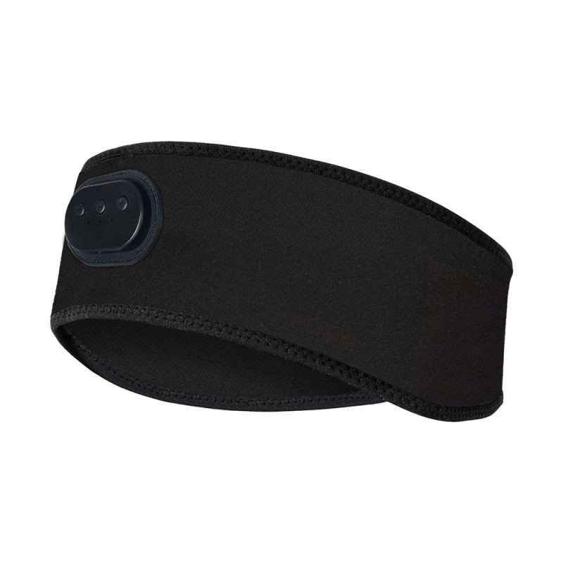 Stretch Bluetooth Headband Sports hörlurar Svart Solid